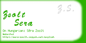 zsolt sera business card
